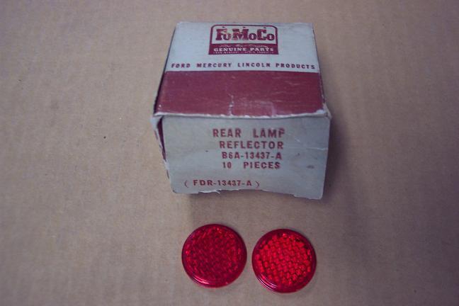 1956 ford new old stock fairlane backup light reflectors pair nos 56