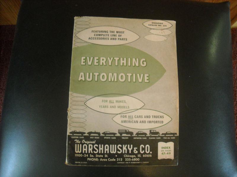 The original warshawsky & co. everything automotive wholesale catalog #324 1969