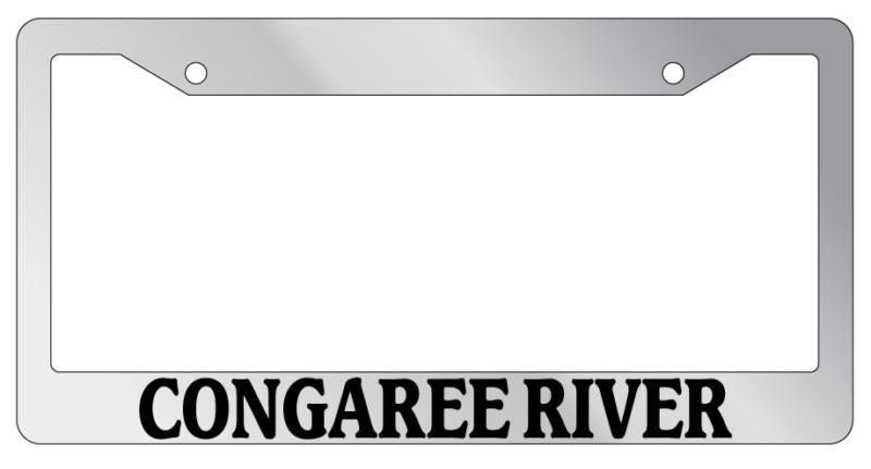 Chrome license plate frame congaree river auto accessory novelty