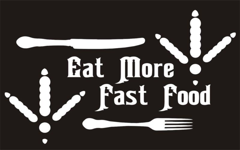 Turkey hunting eat more fast food vinyl decal sticker