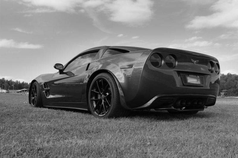 Chevy corvette carbon fiber c6 z06 hd poster super car b&w print multiple size 