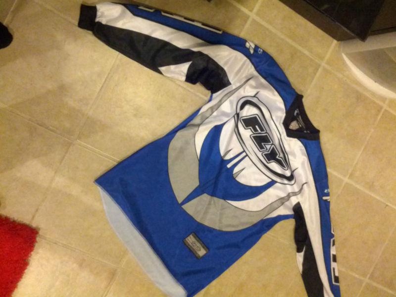 Fly motocross jersey blue/white/black small medium, new