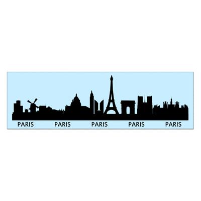 Paris city outline france car bumper sticker decal 8" x 2"