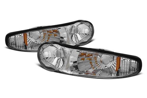 Spyder zogd00c gmc yukon denali chrome clear driving bumper lights 2 pcs 1 pair