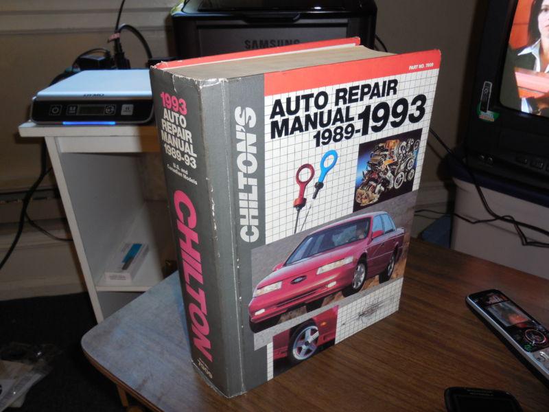 1989-1993 chilton's auto repair manual chevy,chrysler 1990 1991 1989 dodge ford