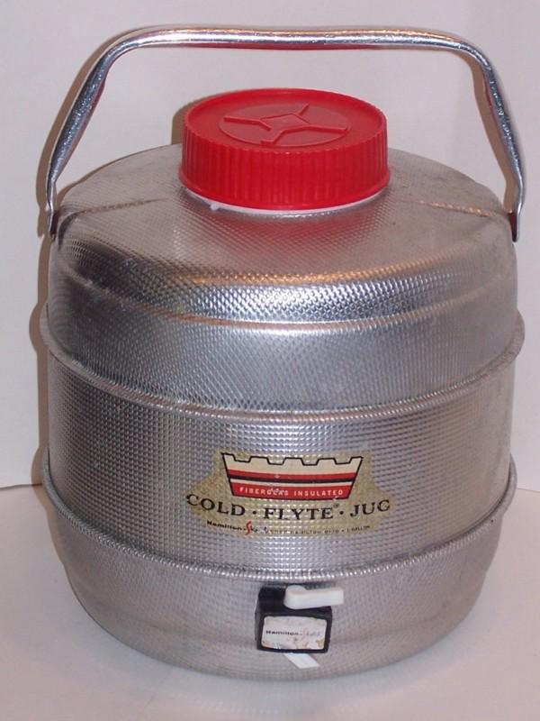 Vtg original hamilton skotch 50 60 water autombile cooler cold flyte picnic jug