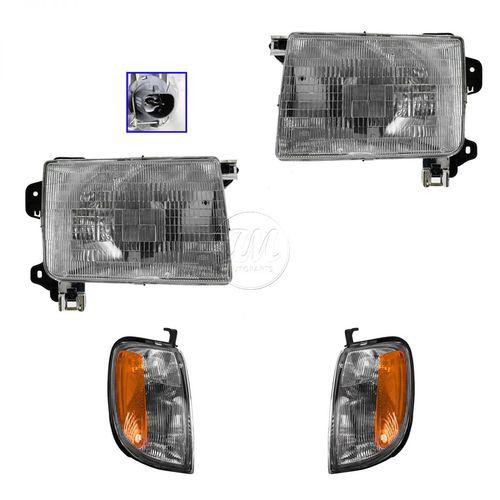 Headlight corner light lamp lh rh left right kit set of 4 for 98-00 frontier