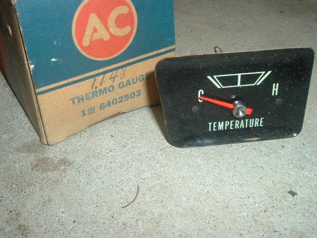 1966 chevrolet ss console temp gauge nos