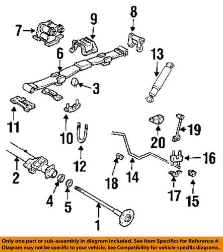 Gm oem 15152251 rear suspension-axle housing bumper