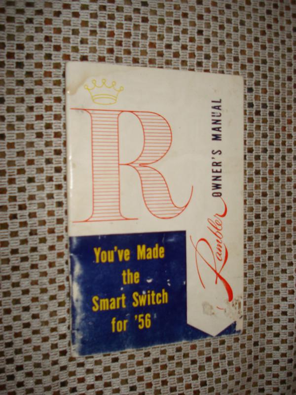 1956 rambler american motors owners manual amc original glovebox book