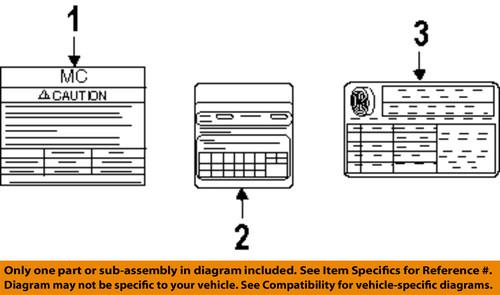 Hyundai oem 3245026722 labels-emission label