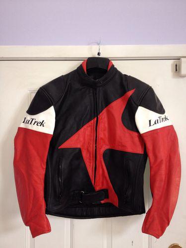 La trek leather motorcycle jacket