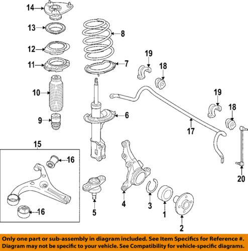 Hyundai oem 54650-1e100 suspension strut assembly/front strut