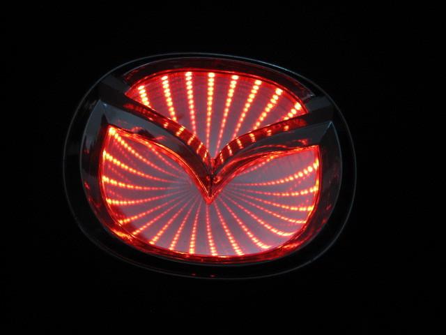 Mazda6 m6 3d waterproof dustproof led light logo badge lamp emblem red 10.1*7.9