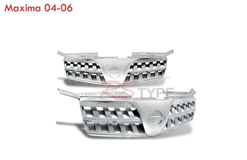 2004 2005 2006 nissan maxima chrome  sport style front hood bumper grill  