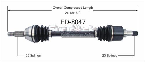 Surtrack perf axles fd-8047 cv half-shaft assembly-new cv axle shaft