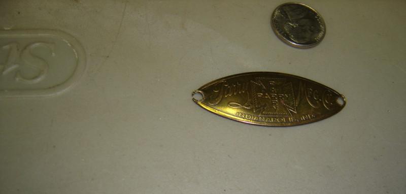 Parry mfg  body carriage car  id tag badge plate