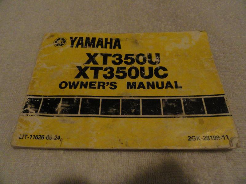 1987 1988 yamaha xt350 owners manual xt 350 u and uc