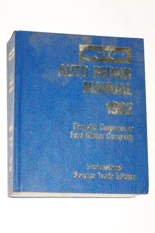 1989, 1990, 1991, 1992 motor auto repair manual, chrysler, ford