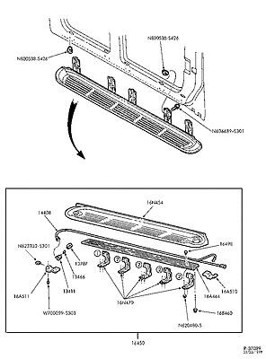 Yc3z14408ca wire assy running board lamp 00 f350sd