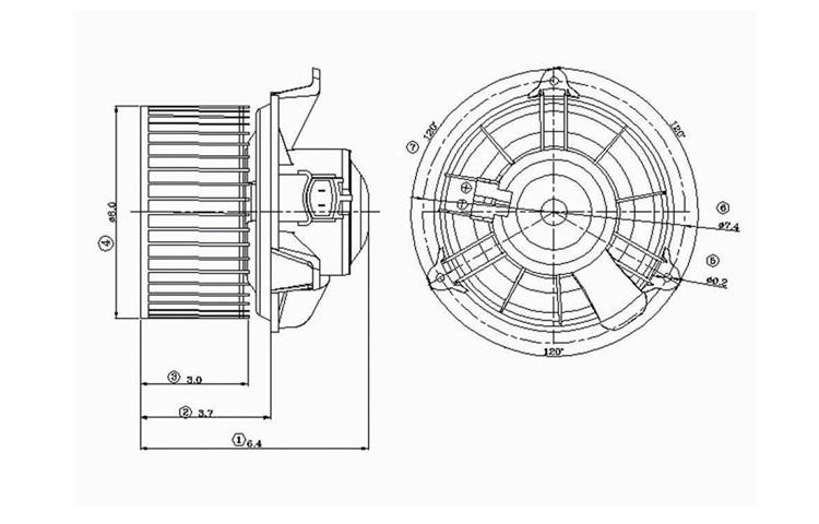 Replacement blower motor assembly 02-07 saturn vue 05-05 chevy equinox 15788056