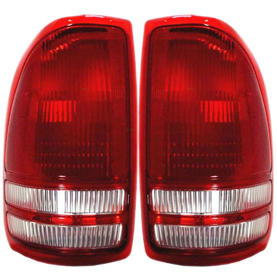 New pair set taillight taillamp assembly dot 97-04 dodge dakota pickup truck