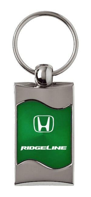 Honda ridgeline green rectangular wave key chain ring tag key fob logo lanyard