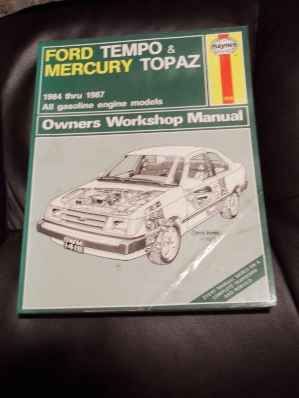 Ford tempo & mercury topaz 1984-1987 haynes workshop manual 1418