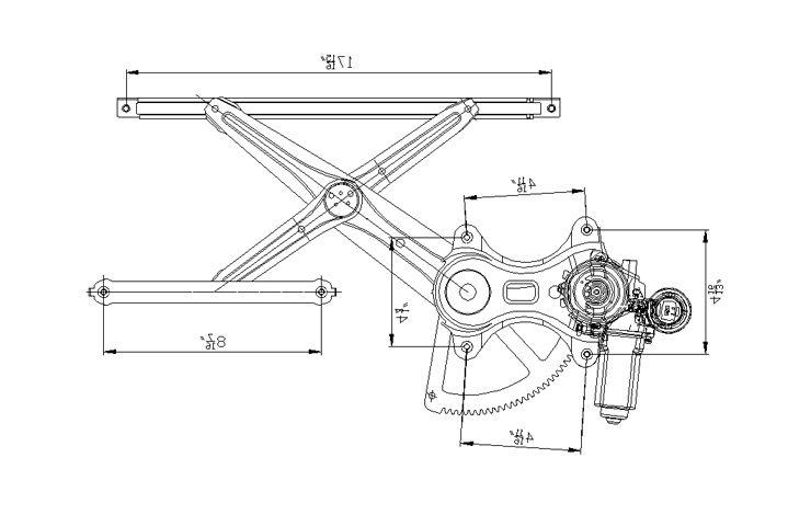 Tyc right side replacement front power window regulator 03-08 pontiac vibe