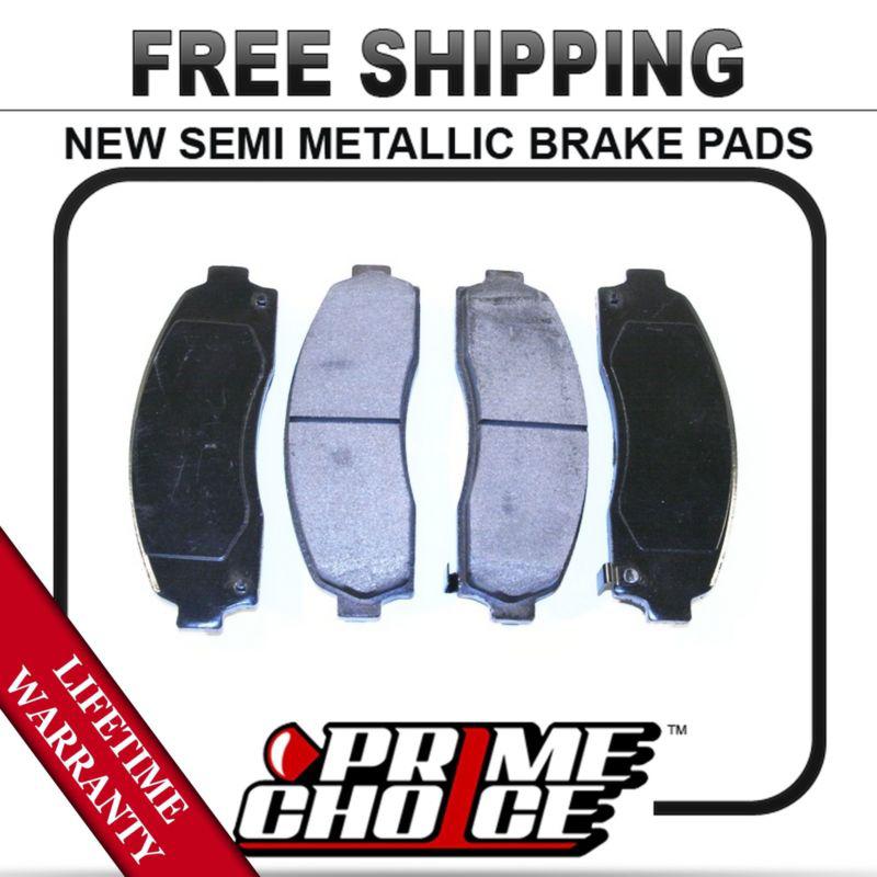 Front semi metallic disc brake pad kit full set with lifetime warranty