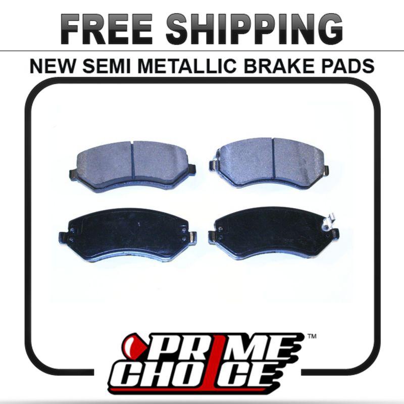 New premium complete set of front metallic disc brake pads with shims