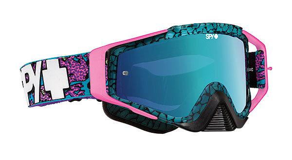 New spy omen mx/atv justin barcia goggles smoke w light blue spectra