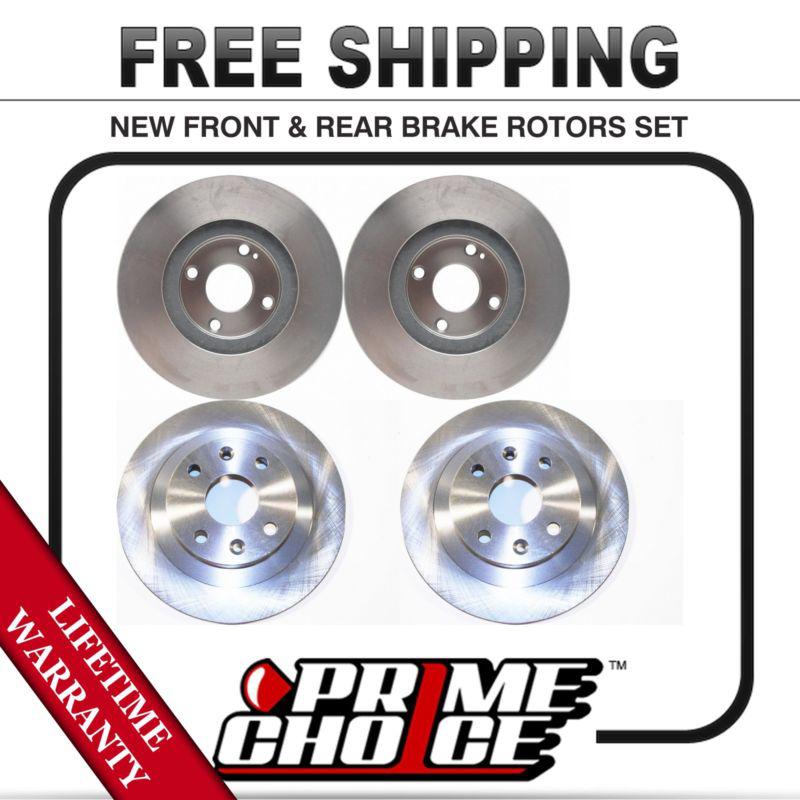 Set (4) new front and rear brake disc rotors with lifetime warranty