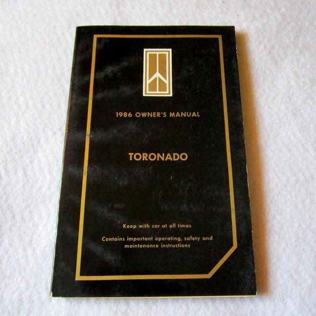 1986 toronado oldsmobile owners manual original