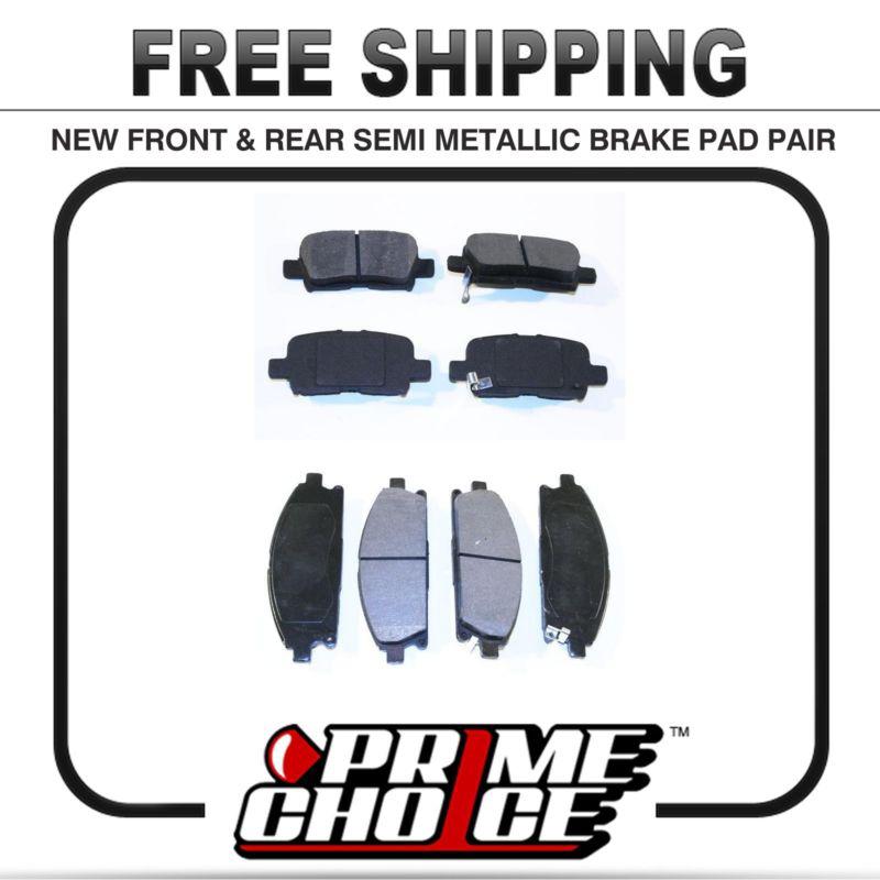 Premium front & rear metallic disc brake pads 2 full complete sets 4 pair 8 pads