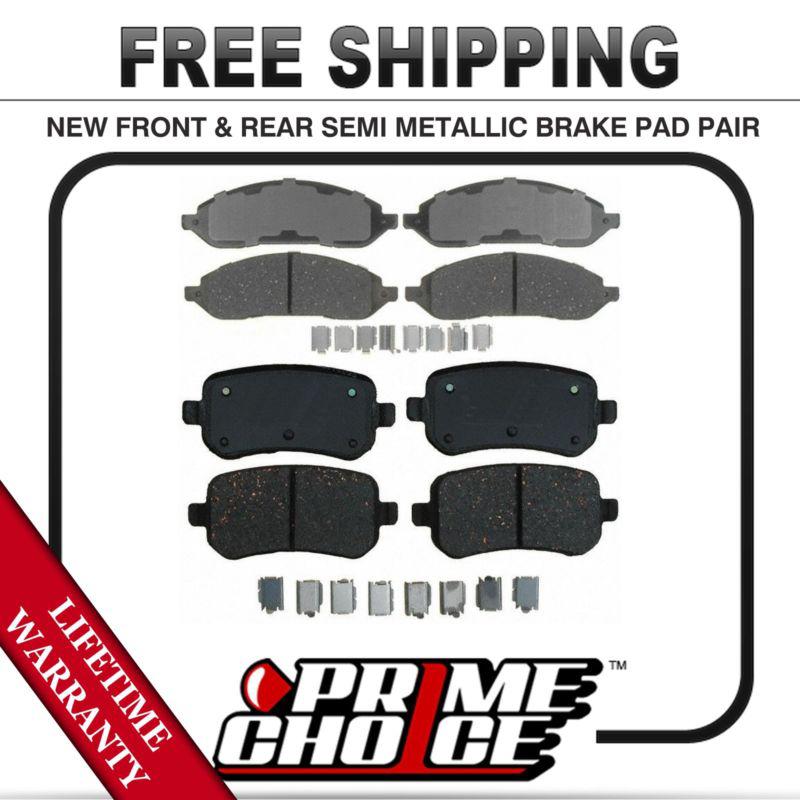 Complete set of front and rear premium brake pads with lifetime warranty