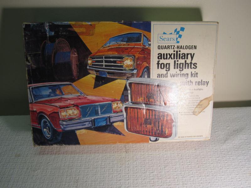 Vintage 70s sears japan amber fog light set quartz car truck van ratrod nos mib