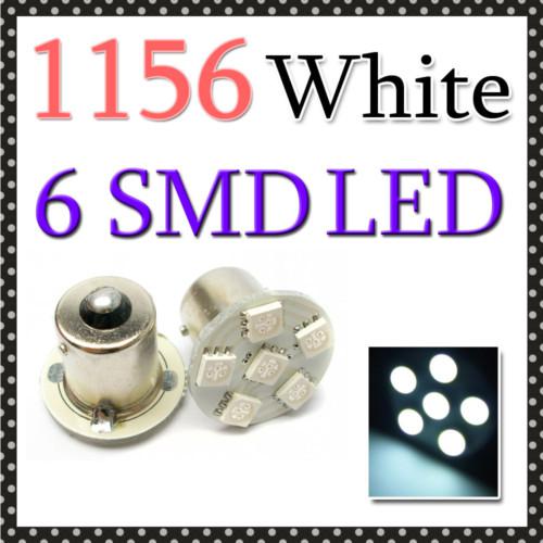 1156 6 smd led turn signal corner bulb light white