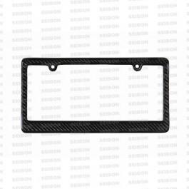 Universal seibon 100% real  carbon fiber license plate frame with 2 holes cflpf