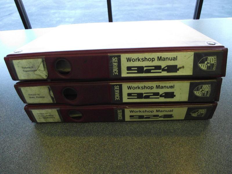 Good used set of porsche 924 workshop manuals