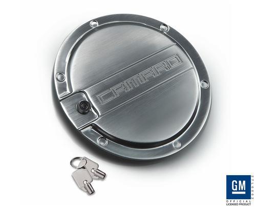 Defenderworx fuel door cs1006 brushed lockable chevy camaro