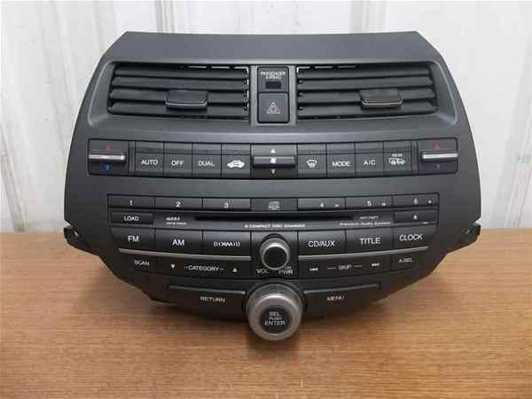 08 09 honda accord radio 6 disc cd mp3 player oem lkq