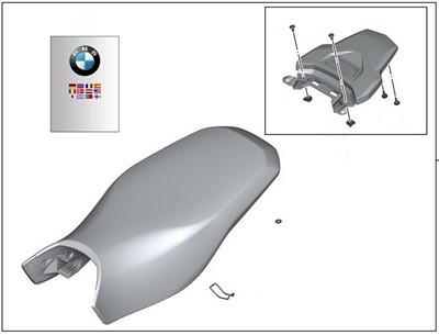 Bmw genuine motorcycle rallye seat with luggage plate set r1200gs k50