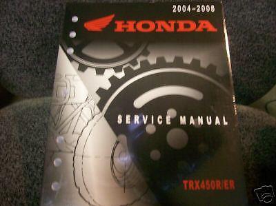 Honda trx 450r, 450er oem repair,service manual 04-09