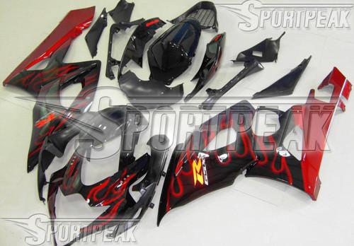 Fit suzuki 2005 2006 gsx-r gsxr 1000 k5 05 06 fairing abs bodywork flame f61b30