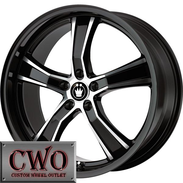 18 black konig airstrike wheels rims 5x112 5 lug vw passat audi a4 mercedes c s