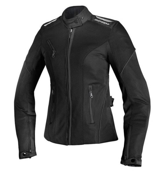 Spidi womens netix motorcycle jacket black medium m