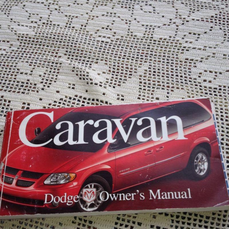 2001 dodge caravan owner's manual with case 
