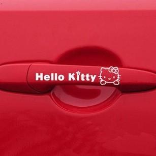 Hello kitty car decals stickers vinyl stickers for door handle ( 4 pcs/ set)