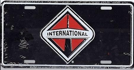 International harvester license plate tractor black combine tag ih loader skid